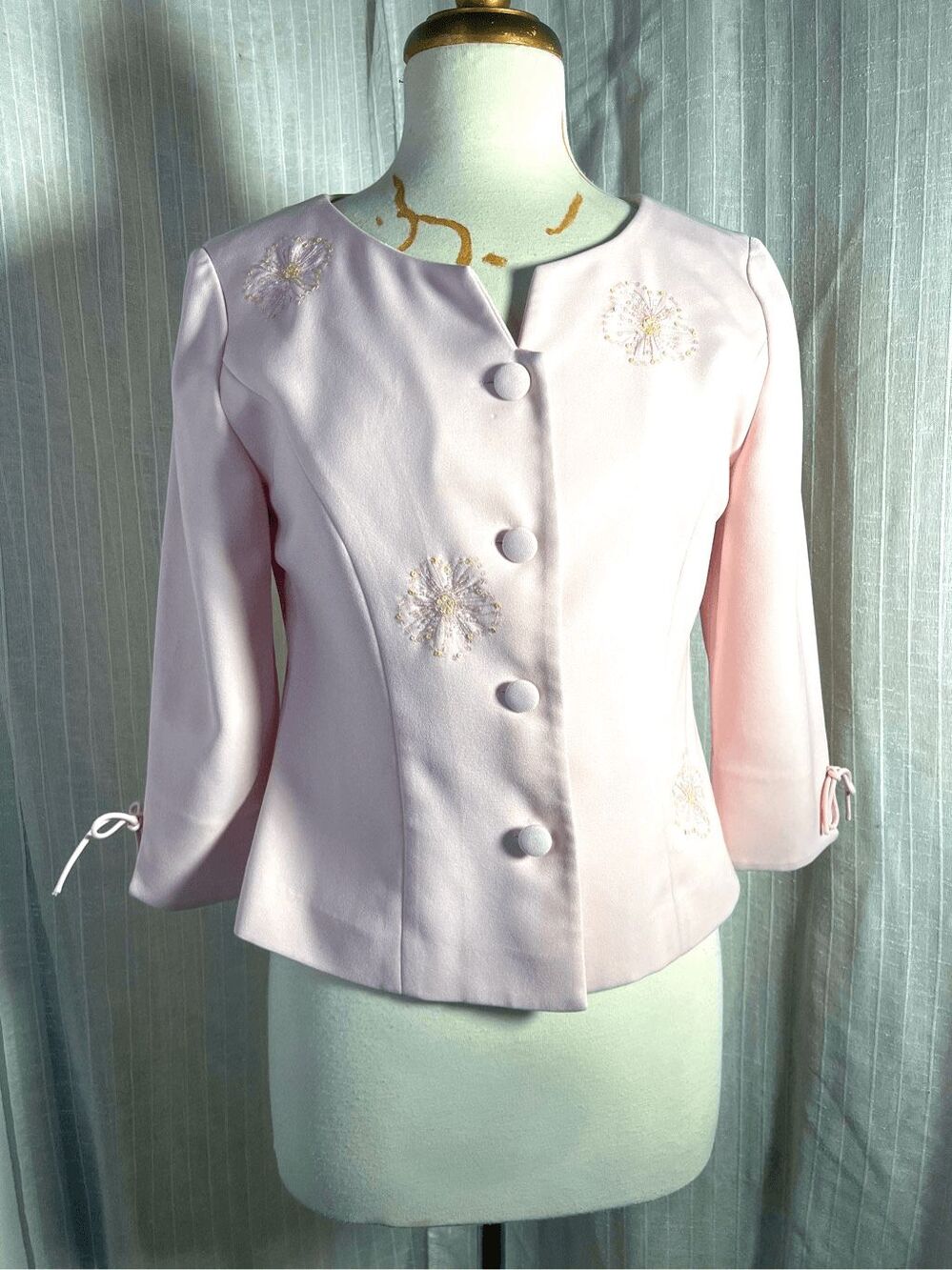 Jessica Howard Blazer Petite 6 Vintage 90's Blush Pink Quiet Luxury Ballet Core